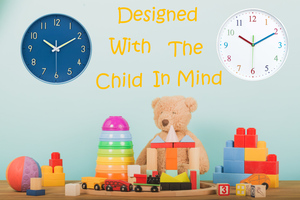 Children's room wall clocks. Designed with the child in mind