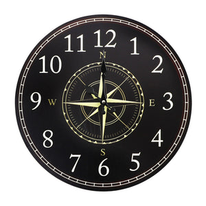 Compass Wall Clock Large 15.75 Inch