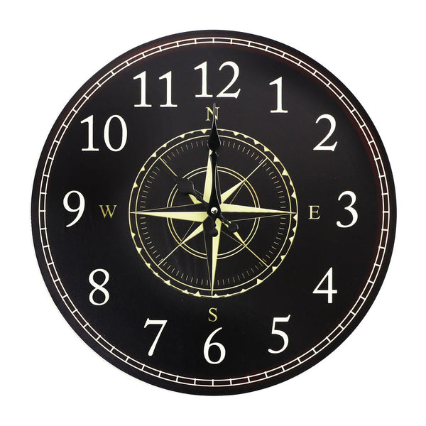 Compass Wall Clock Large 15.75 Inch