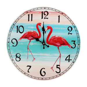 Decorative Flamingo Wall Clock, Large (15.75 inches)