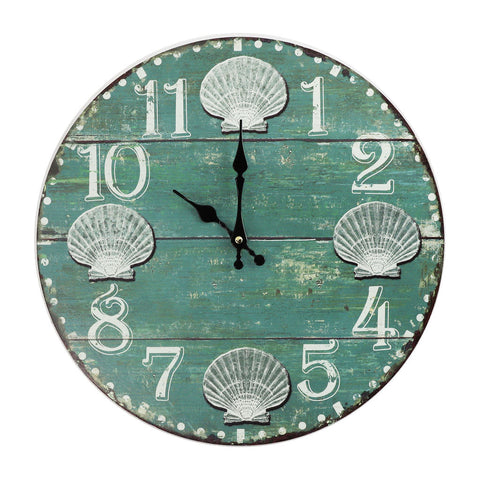 Weathered Seashell Wall Clock