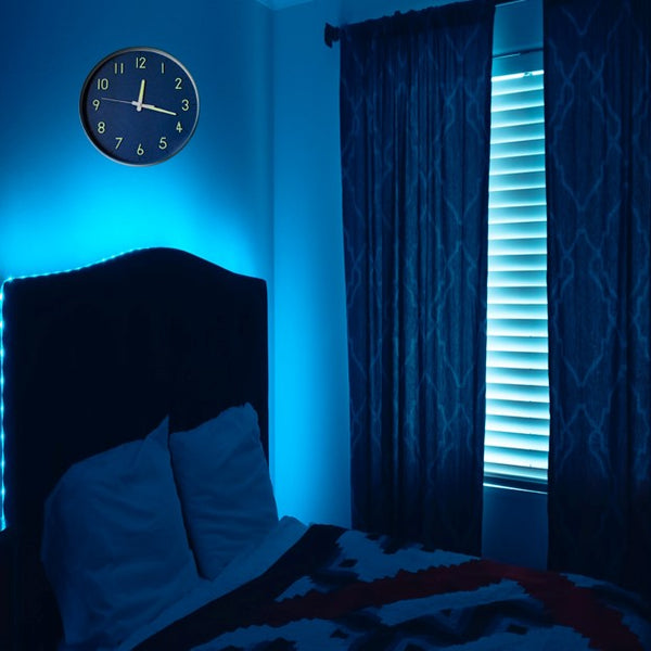 Midnight Blue Midnight Blue Wall Clock with Glow in The Dark Numbers and Hands, and Silent Non Ticking Movement